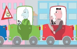 vectorfoto stress tijdens het rijden