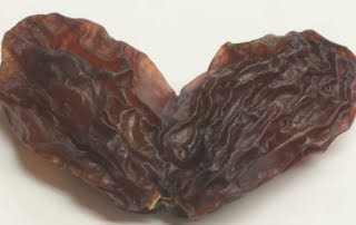 beginnersgeest rozijnen in hartvorm